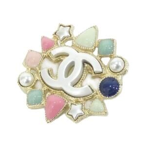 CHANEL White Brooch